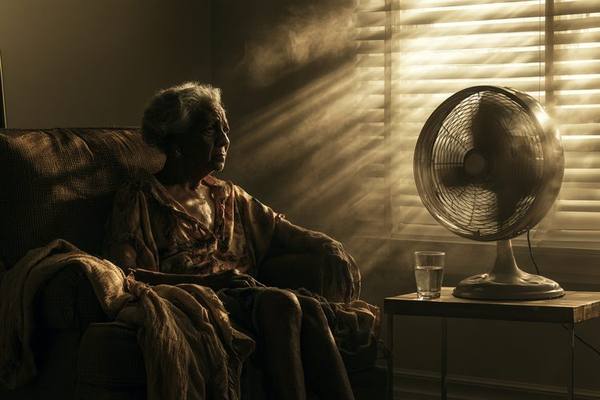 Extreme heat warning thermometer during power outage