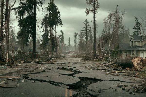 Pacific Northwest landscape affected by drought and grid stress